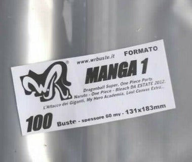 Buste protettive WR formato Manga 1 - Pacco da 100 – Collectifyshop