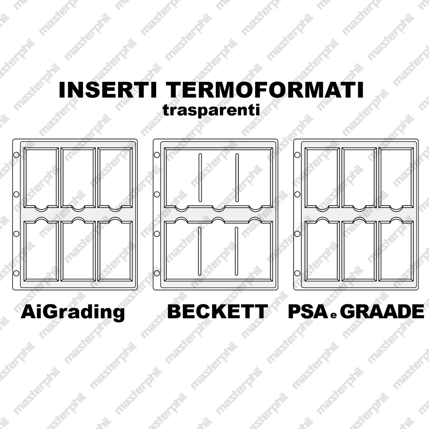 TOP SAFE – Inserti TERMOFORMATI Per Carte GRADATE