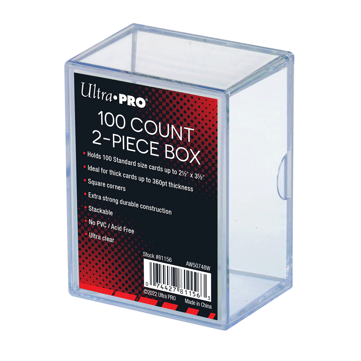 Ultra Pro - Scatola 2-Piece 100 Count Clear Card Storage Box