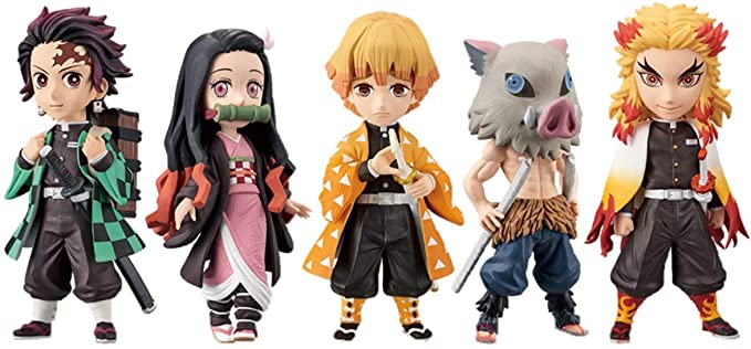 Banpresto Demon Slayer World Collectible Figure - Set composto da 5 tipi diversi